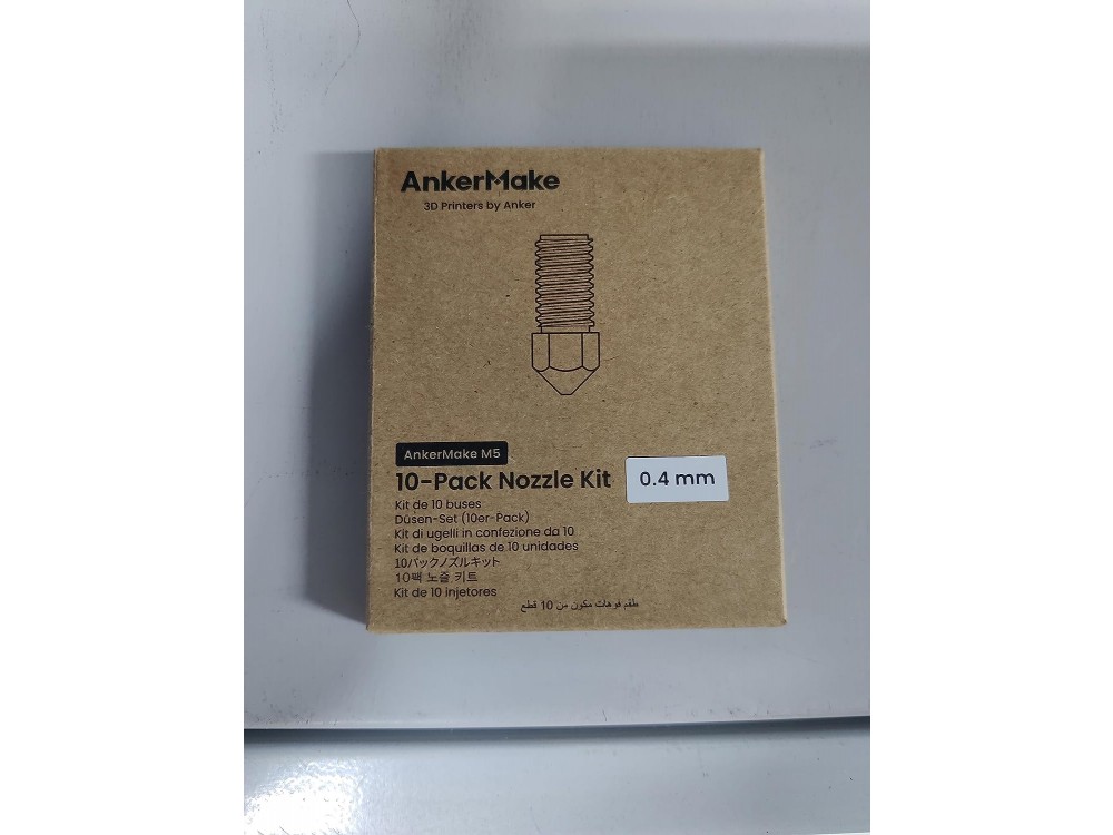 Anker AnkerMake M5 10-Pack Nozzle Kit 0.4mm, Premium Brass, Anker 3D Printer Nozzles, Set of 10