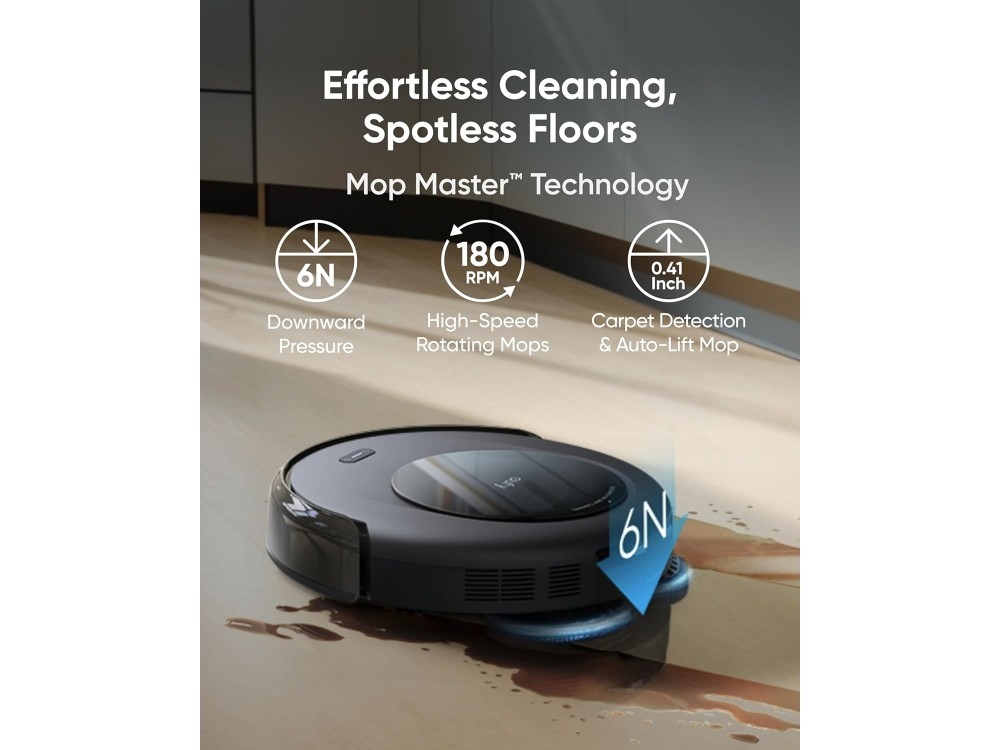 Anker Eufy C20 - Smart Robot Vacuum / Mopping Cleaner 7,000Pa with Self-Cleaning Mop & Dock, Black