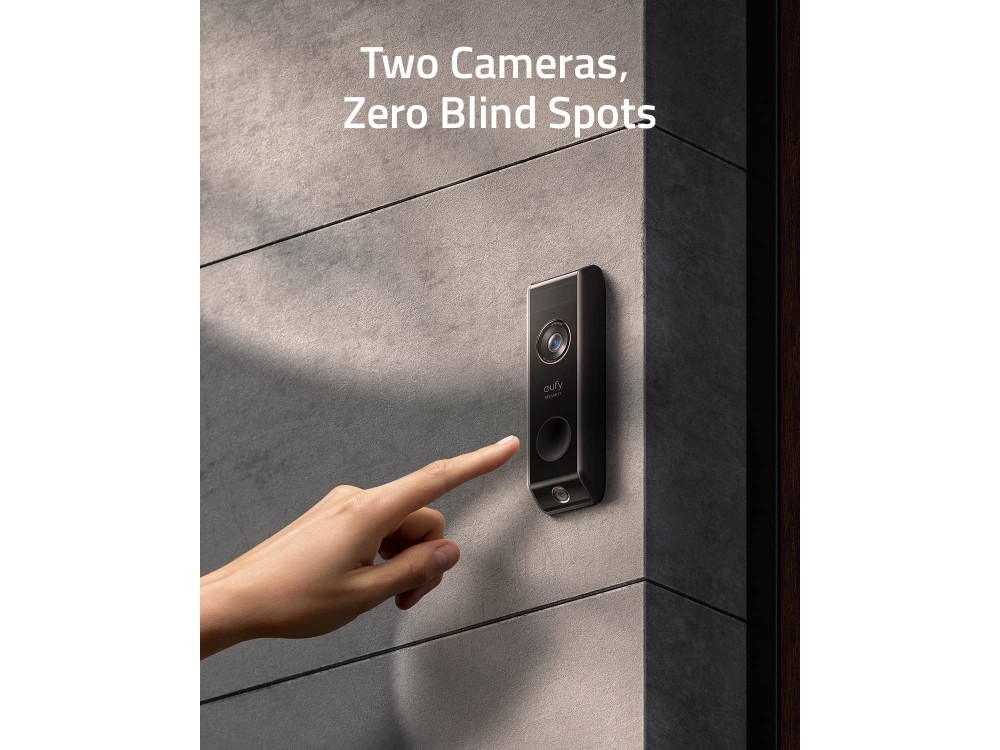 Anker Eufy Doorbell Dual Camera 2K Add-on Θυροτηλεόραση με 2 Κάμερες για χρήση με EufyCam Κέντρο (HomeBase 2) - T8213G11