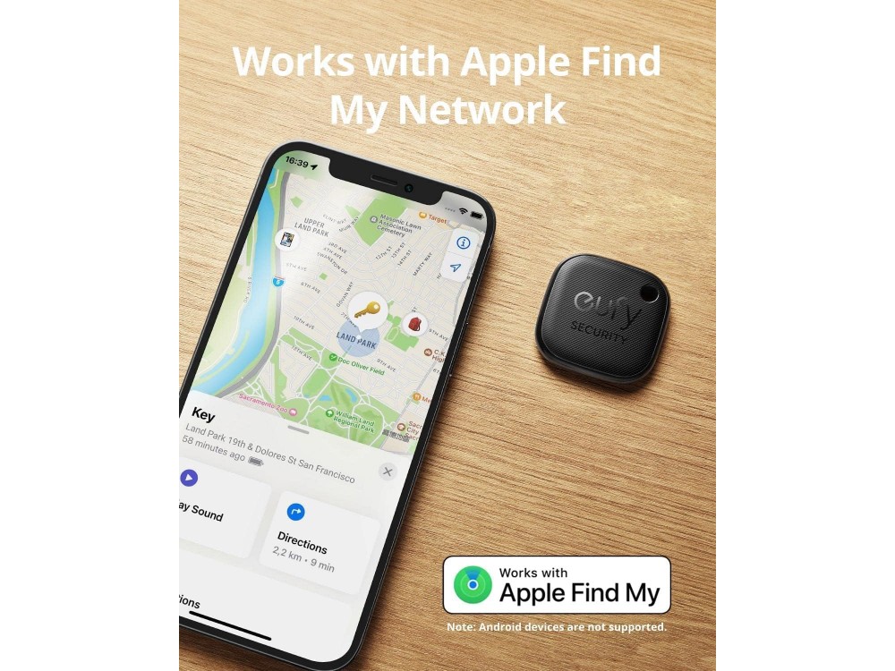 Anker Eufy SmartTrack Link, Αδιάβροχο Bluetooth Tracker για Ακουστικά, Κινητό & Αποσκευές, Συμβατό με Find My (iOS), Σετ των 2