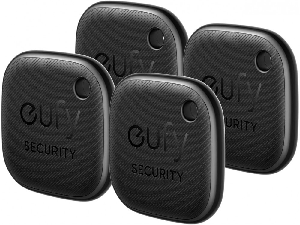 Anker Eufy SmartTrack Link, Waterproof Bluetooth Tracker for Headphones, Phone & Luggage, Compatible with Find My (iOS), Set of 4