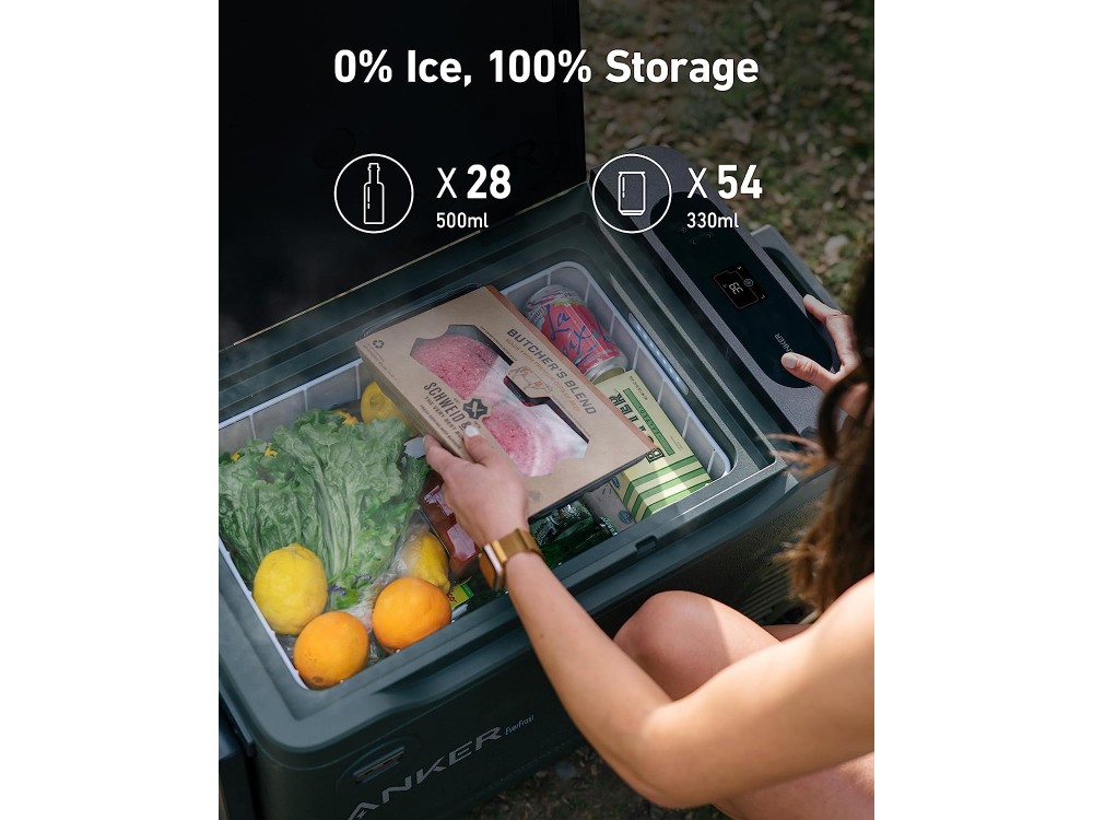 Anker EverFrost Dual-Zone Powered Cooler 30, with Battery, 33L