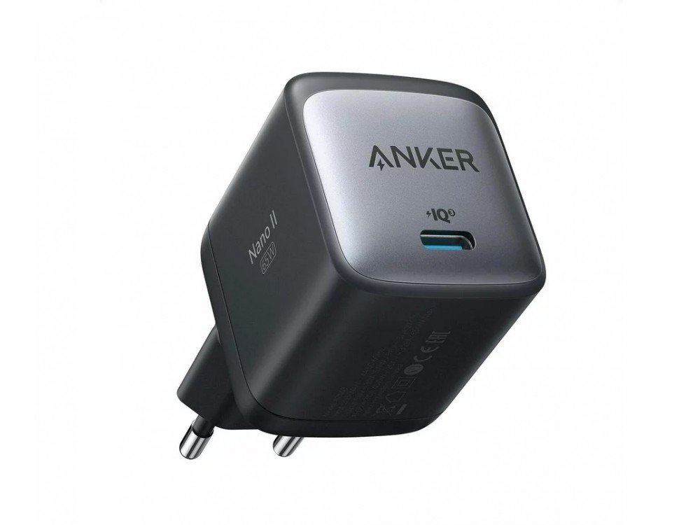 Anker Nano II USB-C Charger 65W GaN II PD / PIQ3.0 / PPS - A2663G11, Black