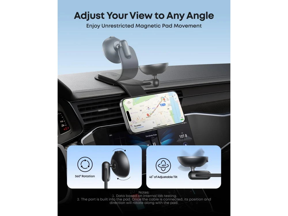 Anker Nano Wireless Car Charger 15W, MagGo set with Car Charger