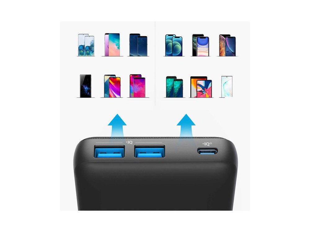 Anker PowerCore III Sense 20K PD USB-C Power Bank 20.000mAh Power Delivery - A1365G11, Black