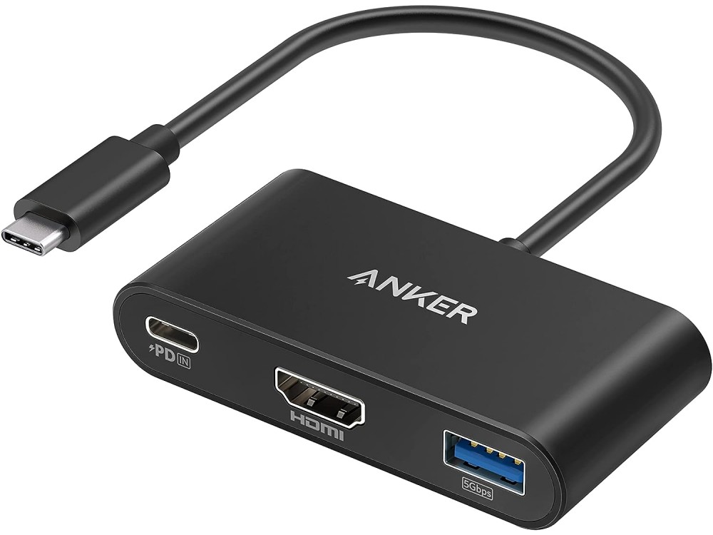 Anker PowerExpand 3-in-1 USB C Data Hub with HDMI/4K + USB3.0 + 100W PD Charging