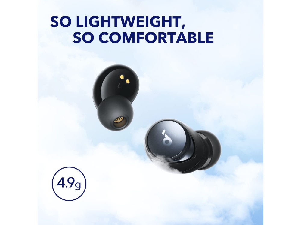 Anker SoundCore Space A40 ANC Bluetooth Earbuds TWS, Adaptive Noise Cancelling (Έως 98%), Hi-Res Sound & 50Η Playtime, Black