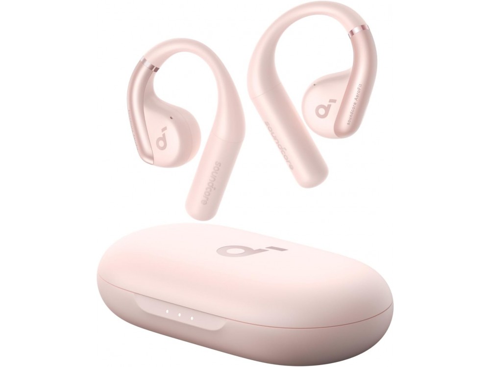 Anker Soundcore AeroFit Bluetooth 5.3 Ακουστικά Open-Ear με BassUp, IPX7 & APP, Soft Pink