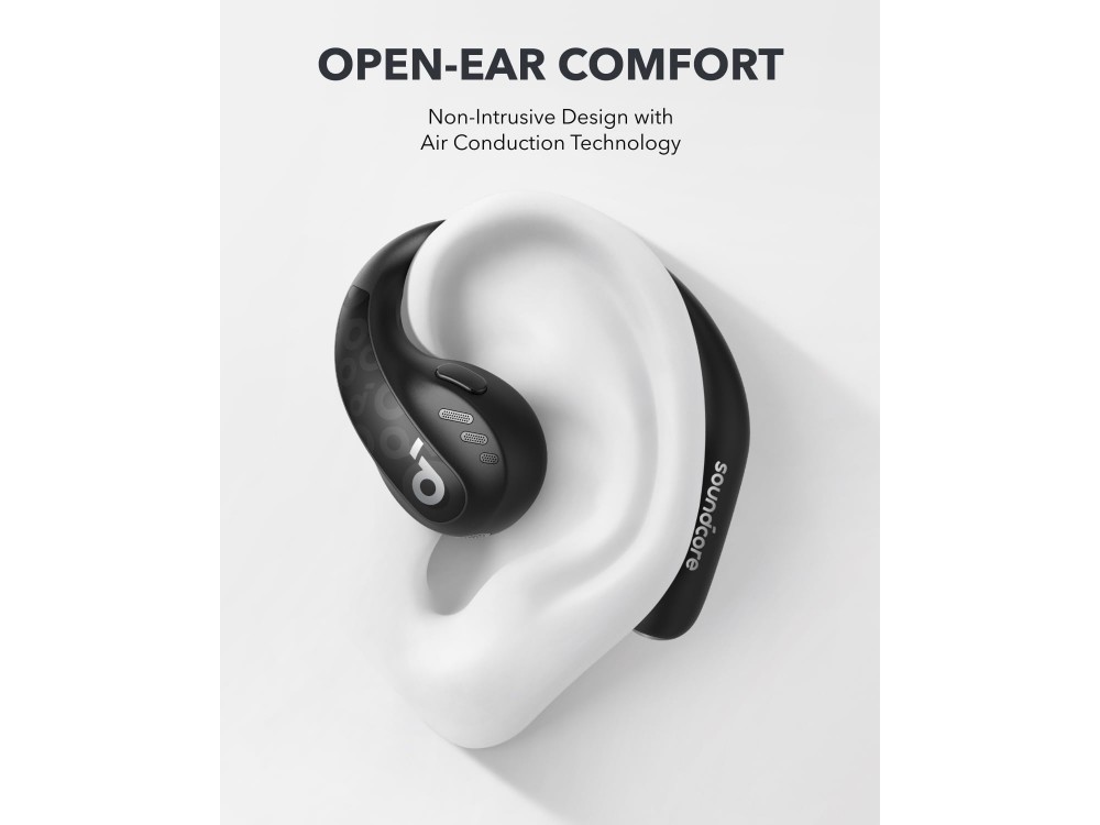 Anker Soundcore AeroFit Pro Bluetooth 5.3 Ακουστικά Open-Ear με LDAC, Detachable Neckband & IPX5, Midnight Black