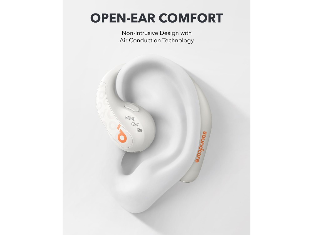 Anker Soundcore AeroFit Pro Bluetooth 5.3 Ακουστικά Open-Ear με LDAC, Detachable Neckband & IPX5, Frost White