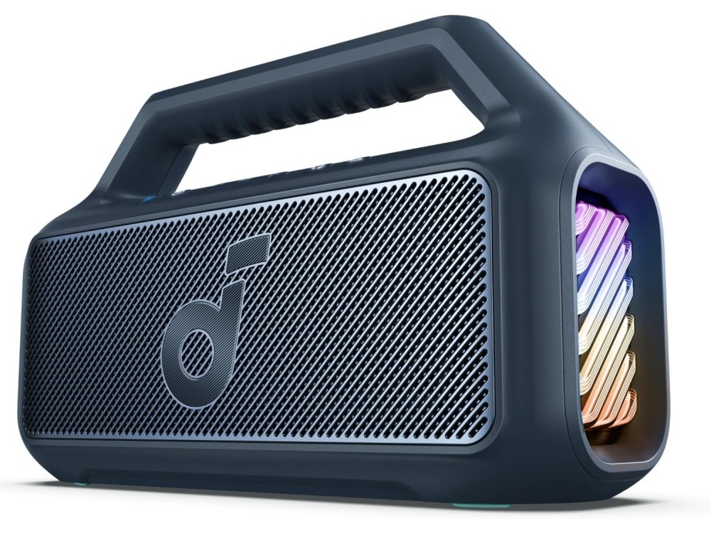 Anker Soundcore Boom 2, Φορητό Bluetooth Ηχείο 80W, IPX7 με BassUp 2.0, Built-in Subwoofer, RGB Lights & 24H Playtime, Blue