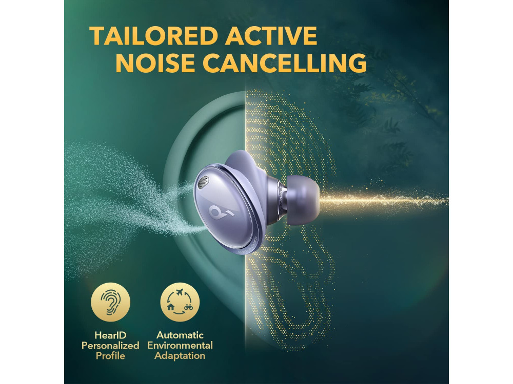 Anker Soundcore Liberty 3 Pro Personalized Noise Cancelling Bluetooth Ακουστικά TWS με ACAA 2.0 Drivers - A3952GQ1, Dusk Purple