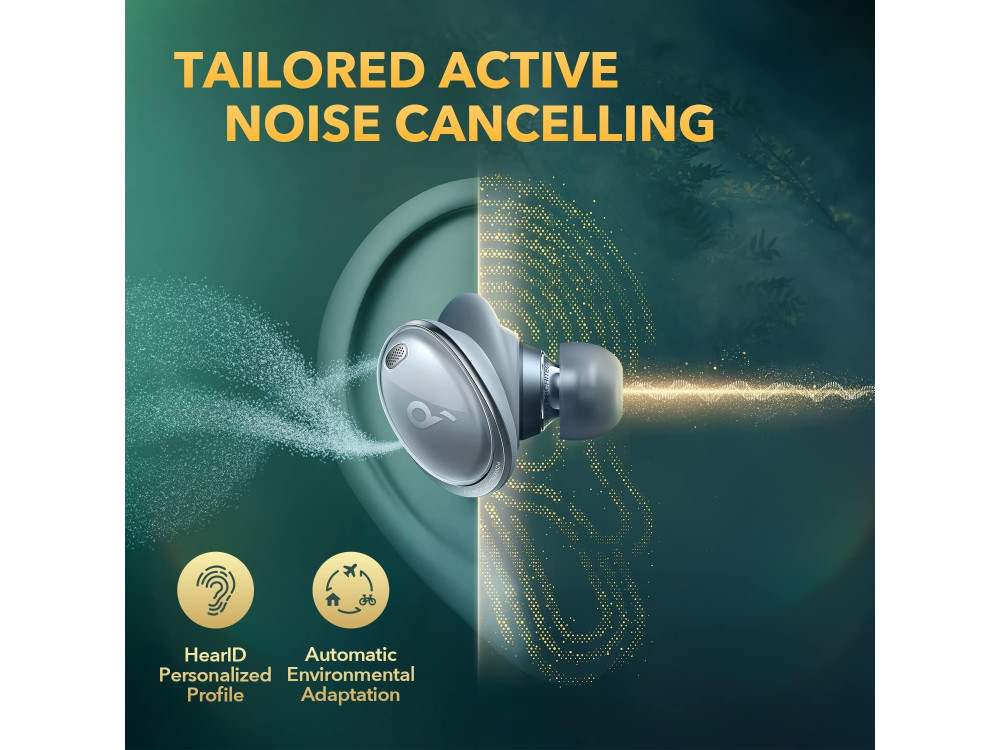 Anker Soundcore Liberty 3 Pro Personalized Noise Cancelling Bluetooth Ακουστικά TWS με ACAA 2.0 Drivers, Fog Gray
