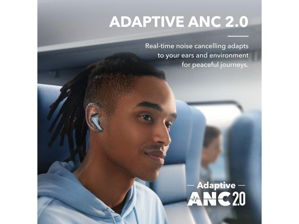 Anker Soundcore Liberty 4 NC Bluetooth Ακουστικά TWS με LDAC, Hi-Res Premium Sound & Wireless Charging, Light Blue