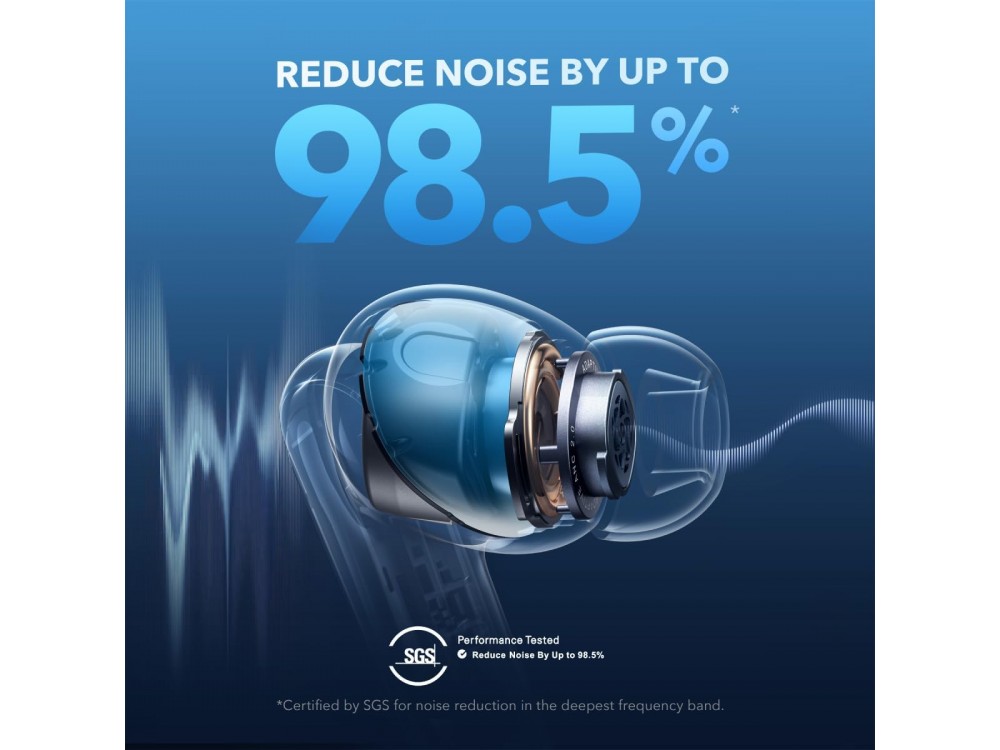 Anker Soundcore Liberty 4 NC Bluetooth Ακουστικά TWS με LDAC, Hi-Res Premium Sound & Wireless Charging, Light Blue