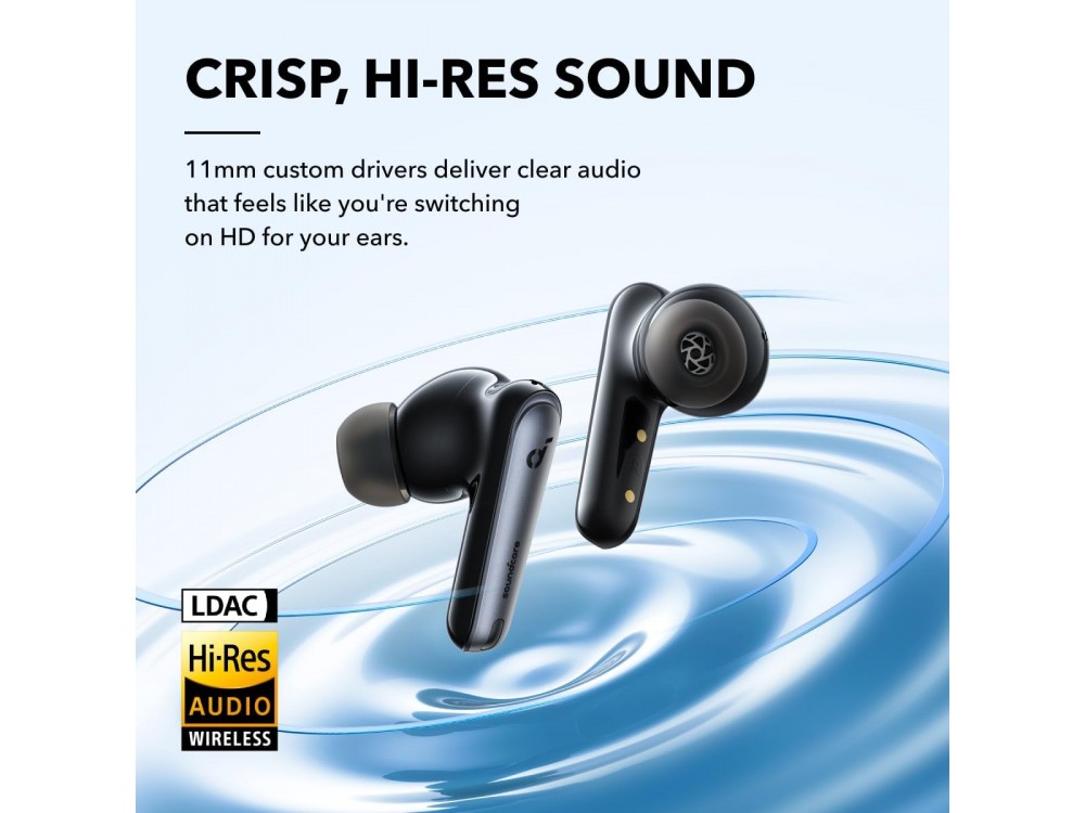 Anker Soundcore Liberty 4 NC Bluetooth TWS Headphones with LDAC, Hi-Res Premium Sound & Wireless Charging, Velvet Black