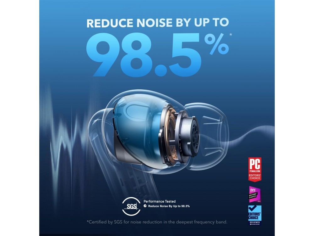 Anker Soundcore Liberty 4 NC Bluetooth TWS Headphones with LDAC, Hi-Res Premium Sound & Wireless Charging, Velvet Black