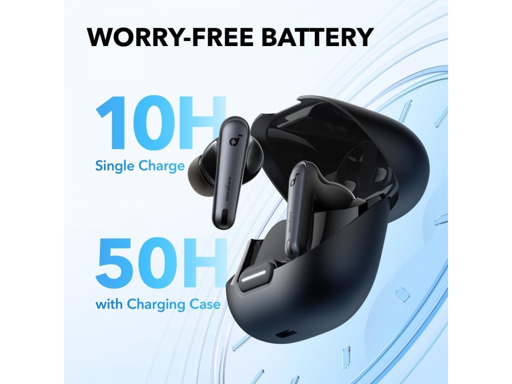 Anker Soundcore Liberty 4 NC Bluetooth TWS Headphones with LDAC, Hi-Res Premium Sound & Wireless Charging, Velvet Black