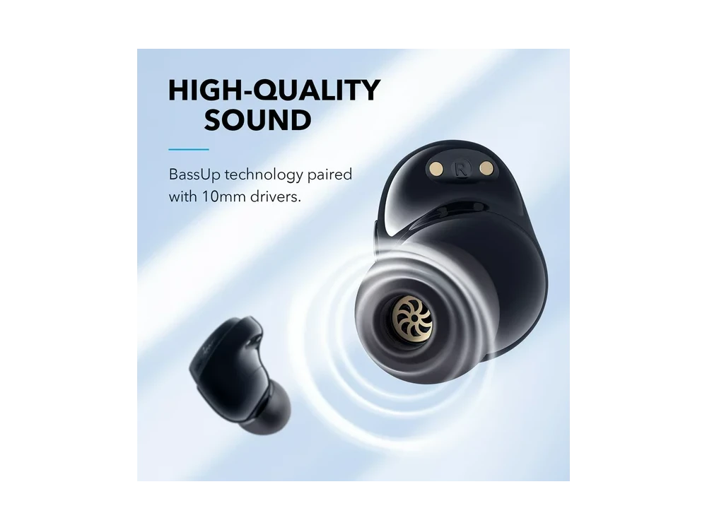 Anker Soundcore Life Dot 3i Bluetooth Headset TWS with 10mm graphene drivers, Black