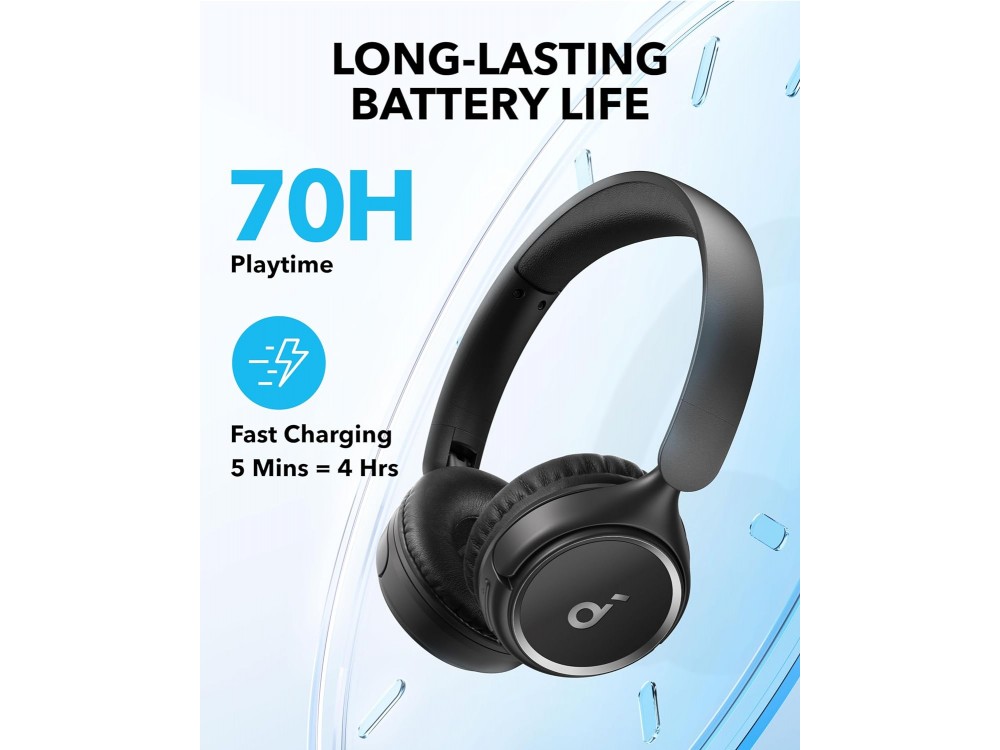 Anker Soundcore Life H30i Bluetooth 5.3 Ακουστικά με Pure Bass & Soundcore App, Black