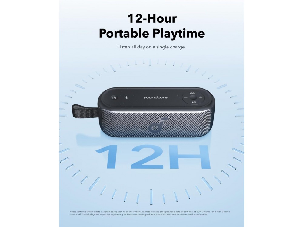 Anker Soundcore Motion 100, Portable Bluetooth Speaker 20W with App & Hi-Res Audio, IPX7, Blue