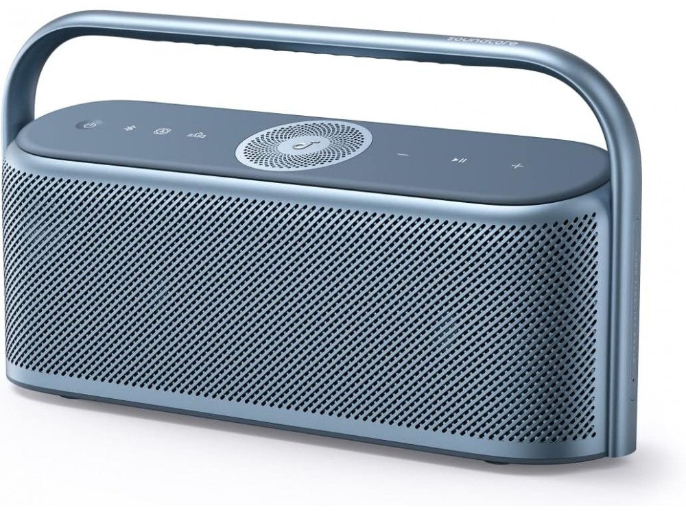 Anker Soundcore Motion X600, Portable Bluetooth Speaker 50W with App & Hi-Res Spatial Audio, IPX7, Blue