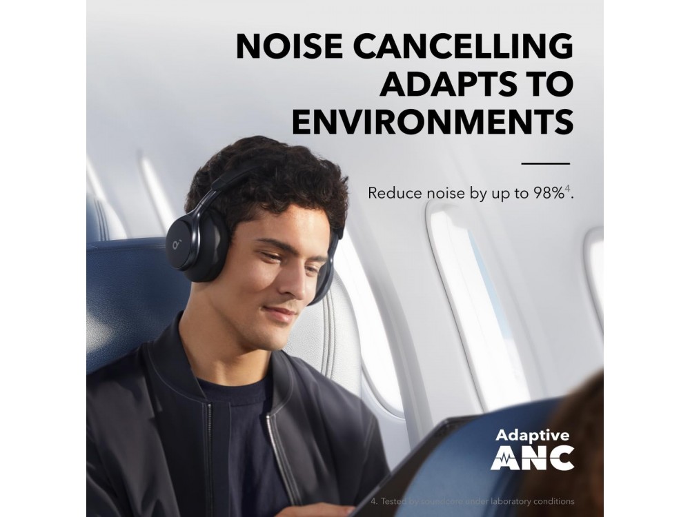 Anker Soundcore Space One Bluetooth 5.3 Headphones with Hybrid Active noise cancellation & LDAC Hi-Res Wireless Audio, Black