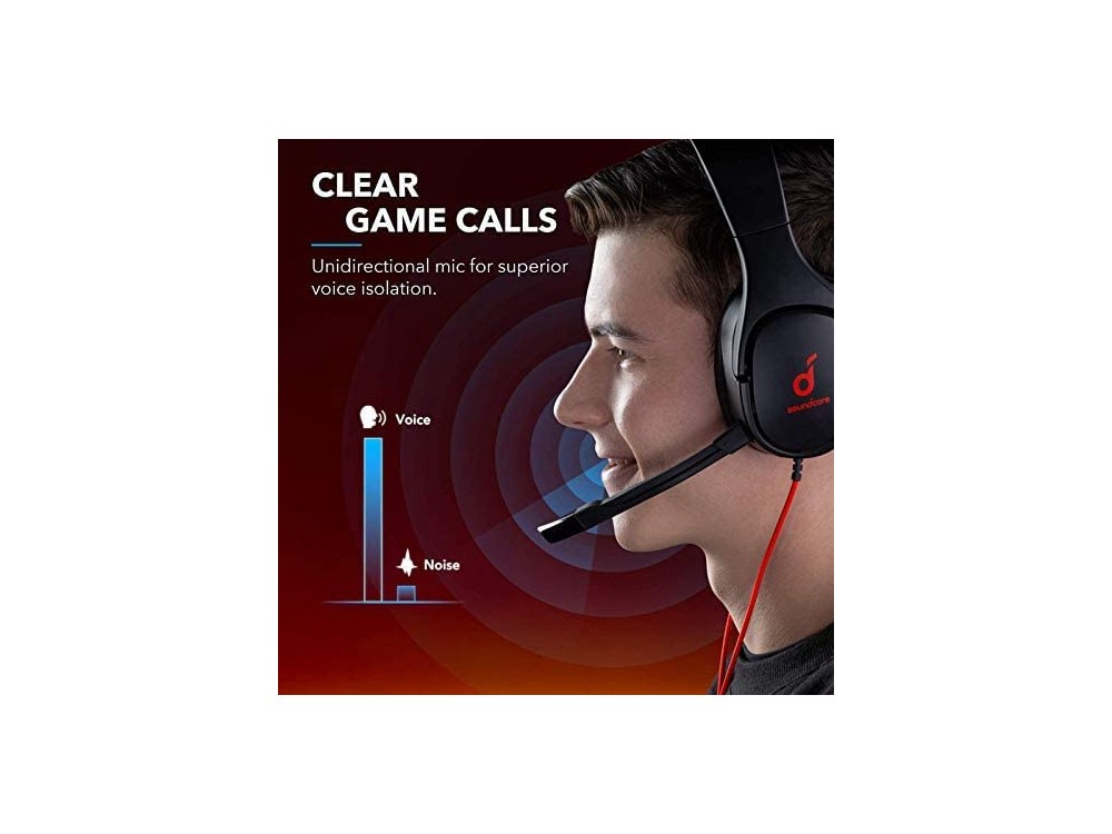 Anker Soundcore Strike 1 Gaming Headset Noise Isolating Mic, Cooling Gel-Infused Cushions (PC / PS4 / Xbox / Mac) - A3811011