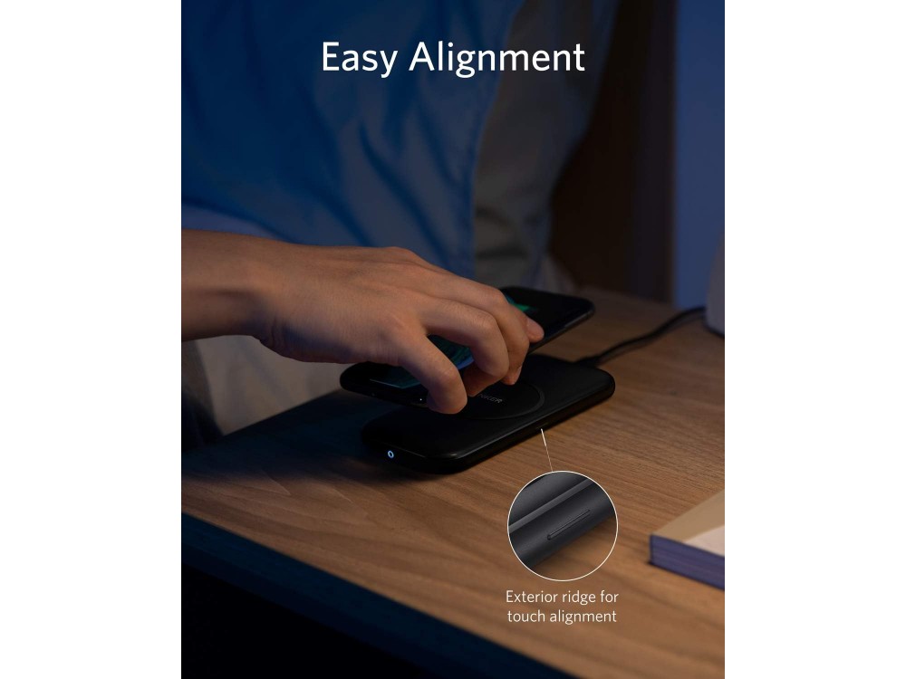 Anker Wireless PowerWave Charger (Qi Pad), Ασύρματος Φορτιστής Qi 10W, Μαύρος