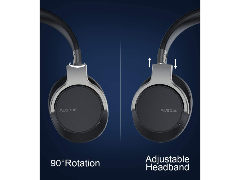 Ausdom ANC8 Pro Bluetooth ακουστικά με Active noise cancellation, Μαύρα