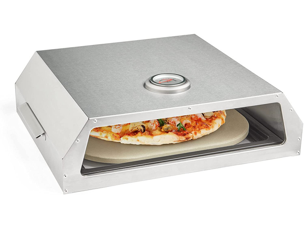 VonHaus BBQ Pizza Oven, Φούρνος Αυθεντικής Πίτσας με Πέτρα Ψησίματος για χρήση με BBQ Κάρβουνου / Αερίου