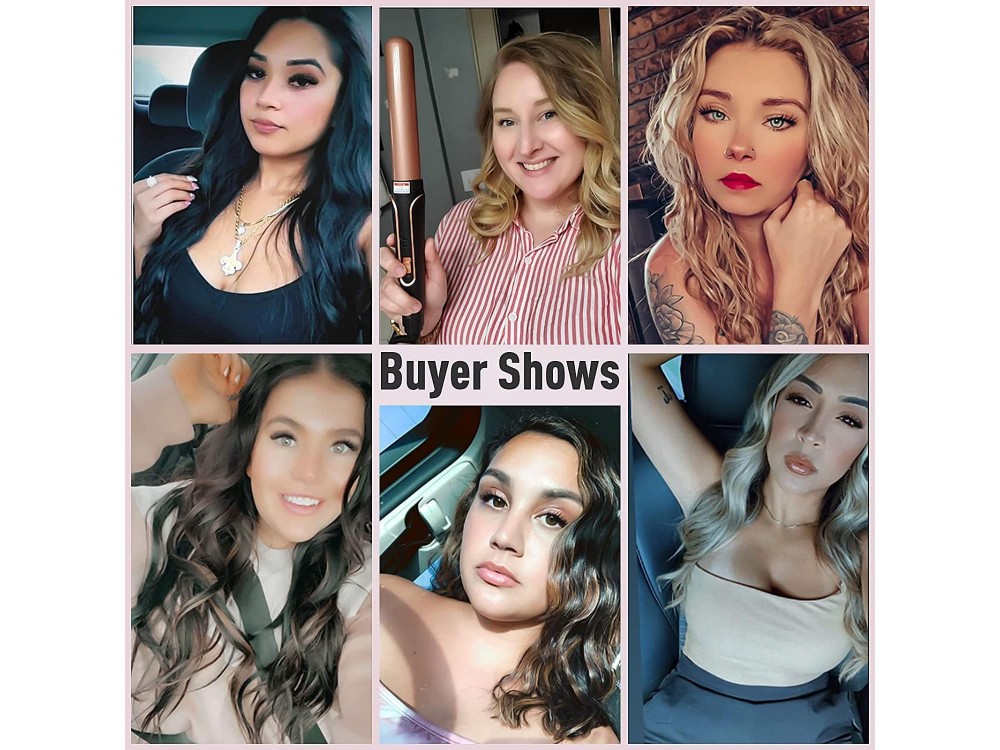 BESTOPE Waver 5 in 1 Curling Iron Wand Set, Κεραμικό Σίδερο για μπούκλες, με Ρύθμιση Θερμοκρασίας, Περιλαμβάνει Γάντι + 2 Clips