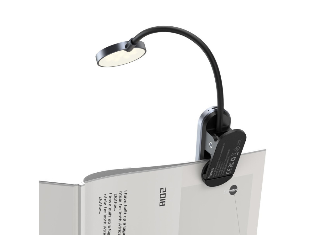 Baseus Comfort Reading Light, Mini Clip Lamp Φωτιστικό Γραφείου με Εύκαμπτο Βραχίονα