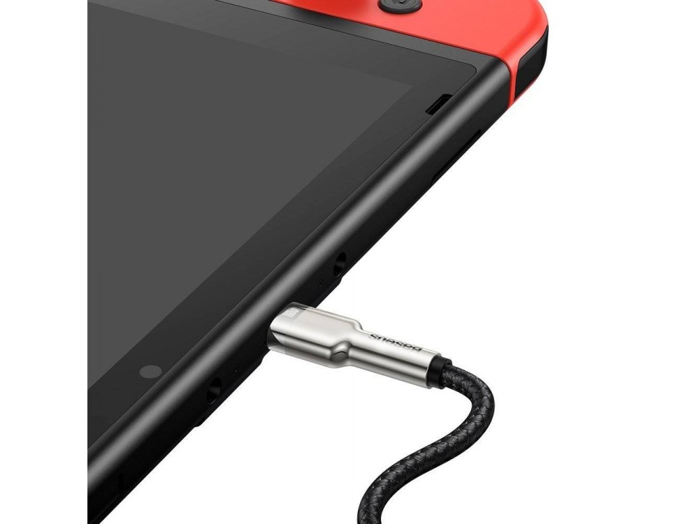 Baseus Cafule Metal Cable USB-C to USB-C 5A / 100W, 2m with Nylon Weave, Black / Grey