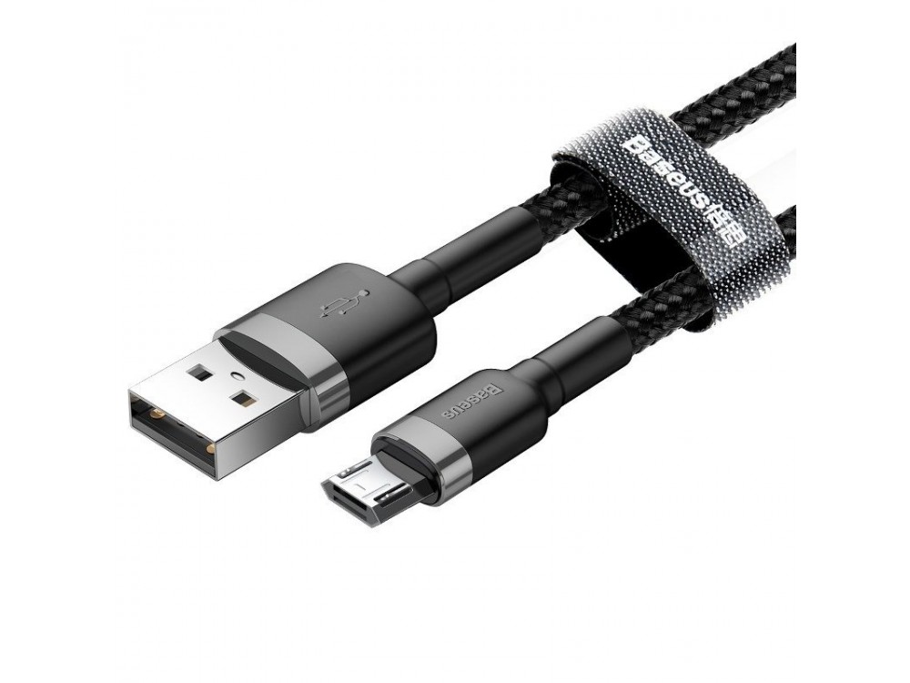 Baseus Cafule Καλώδιο Micro USB 0.5μ. με Νάυλον Ύφανση, Μαύρο