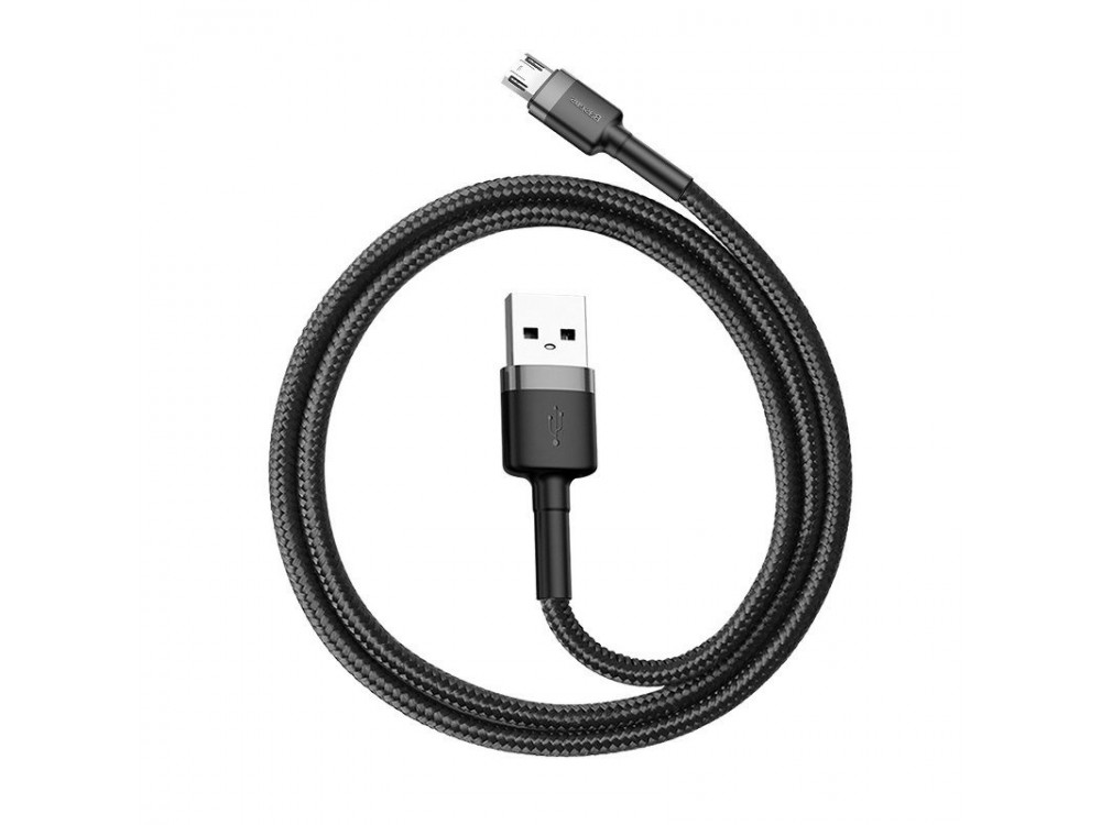 Baseus Cafule Καλώδιο Micro USB 0.5μ. με Νάυλον Ύφανση, Μαύρο