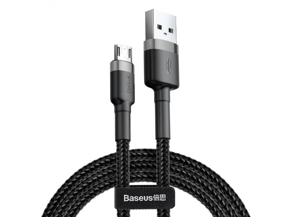 Baseus Cafule Καλώδιο Micro USB 0.5μ. με Νάυλον Ύφανση, Μαύρο
