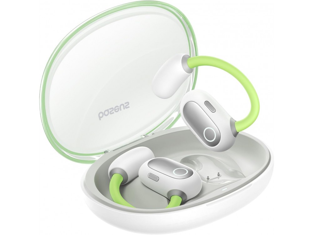 Baseus Eli Sport 1 PM20A Open Ear Bluetooth Handsfree Earphones with Sweatproof and Charging Case, Aurora Green