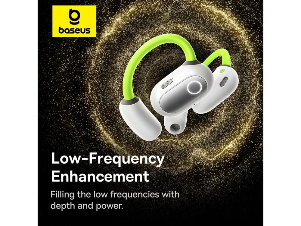 Baseus Eli Sport 1 PM20A Open Ear Bluetooth Handsfree Earphones with Sweatproof and Charging Case, Aurora Green