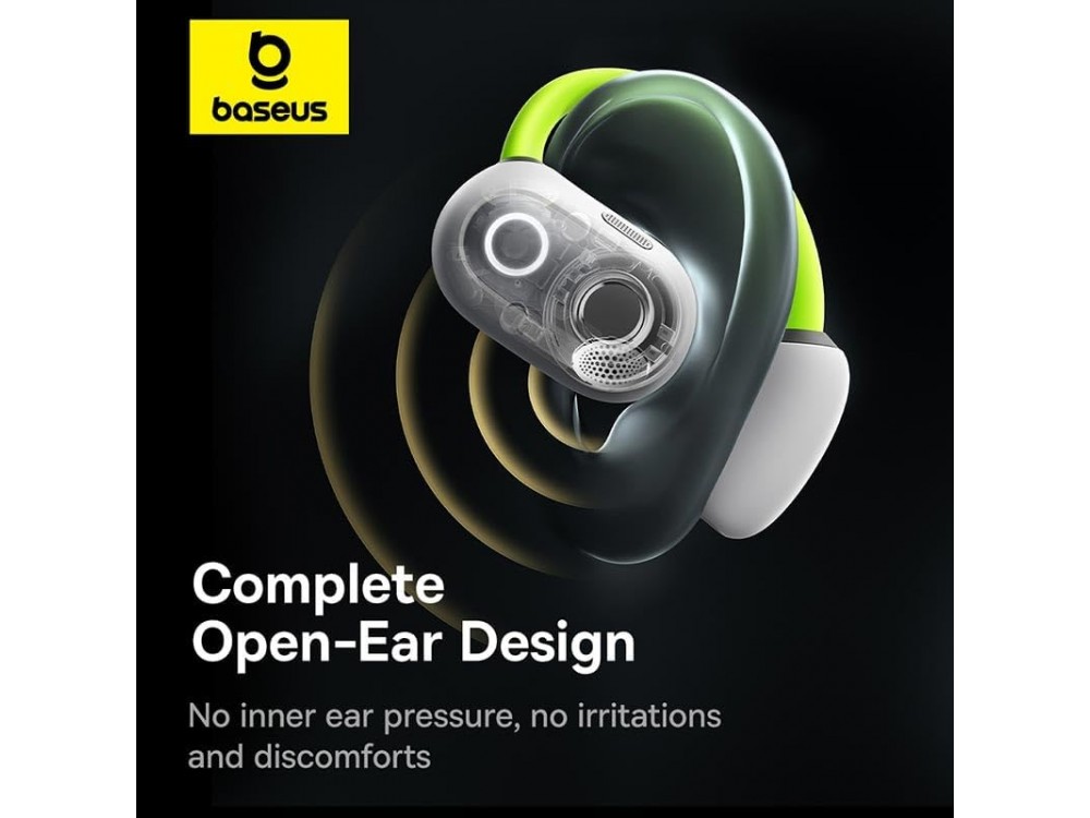 Baseus Eli Sport 1 PM20A Open Ear Bluetooth Handsfree Earphones with Sweatproof and Charging Case, Aurora Green