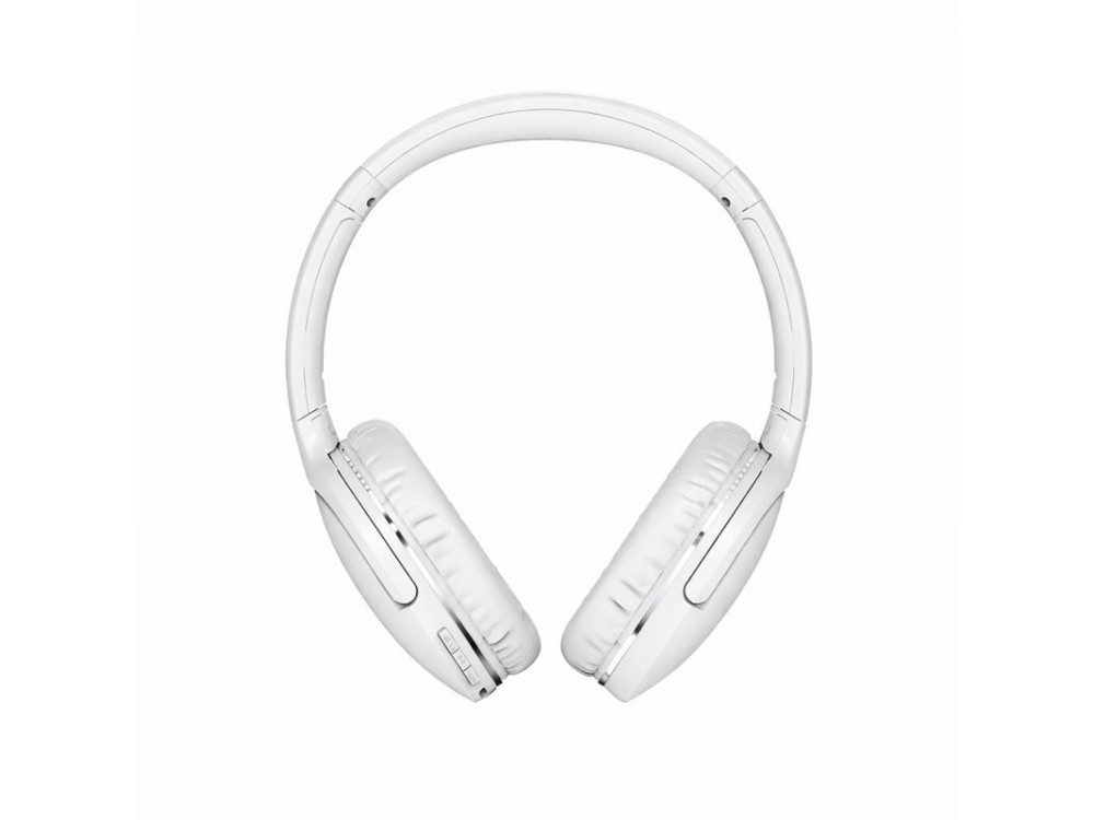 Baseus Encok D02 Pro Bluetooth 5.3 Headphones, Low Latency & 50H Playtime, White