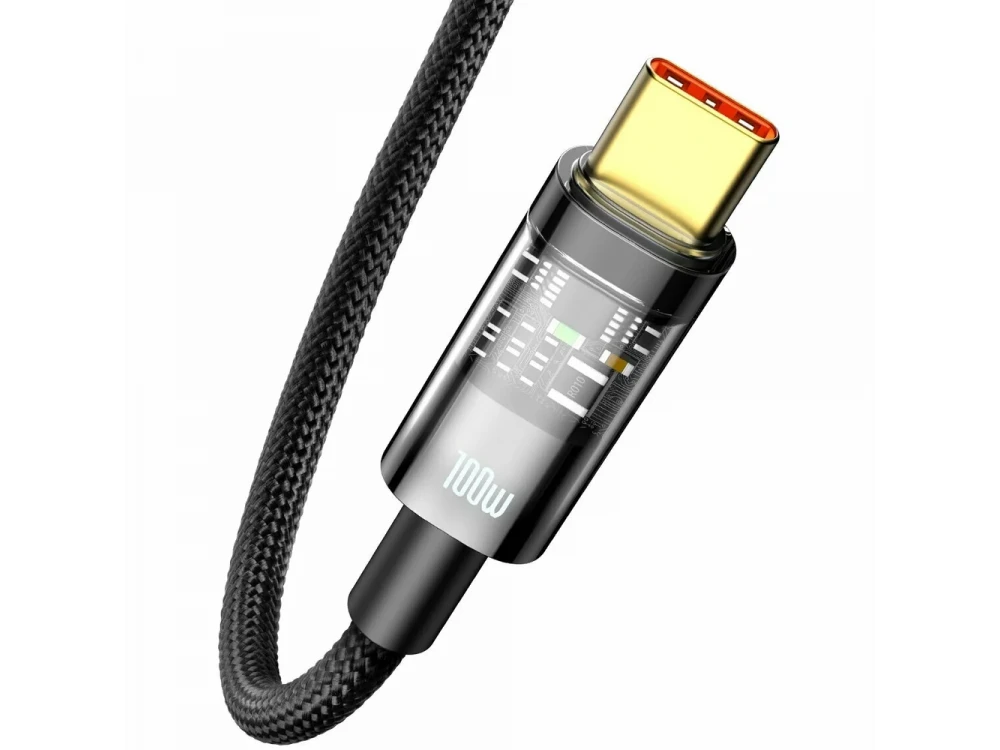 Baseus Explorer Cable USB-A to USB-C 100W with Nylon Braided 1m, Black