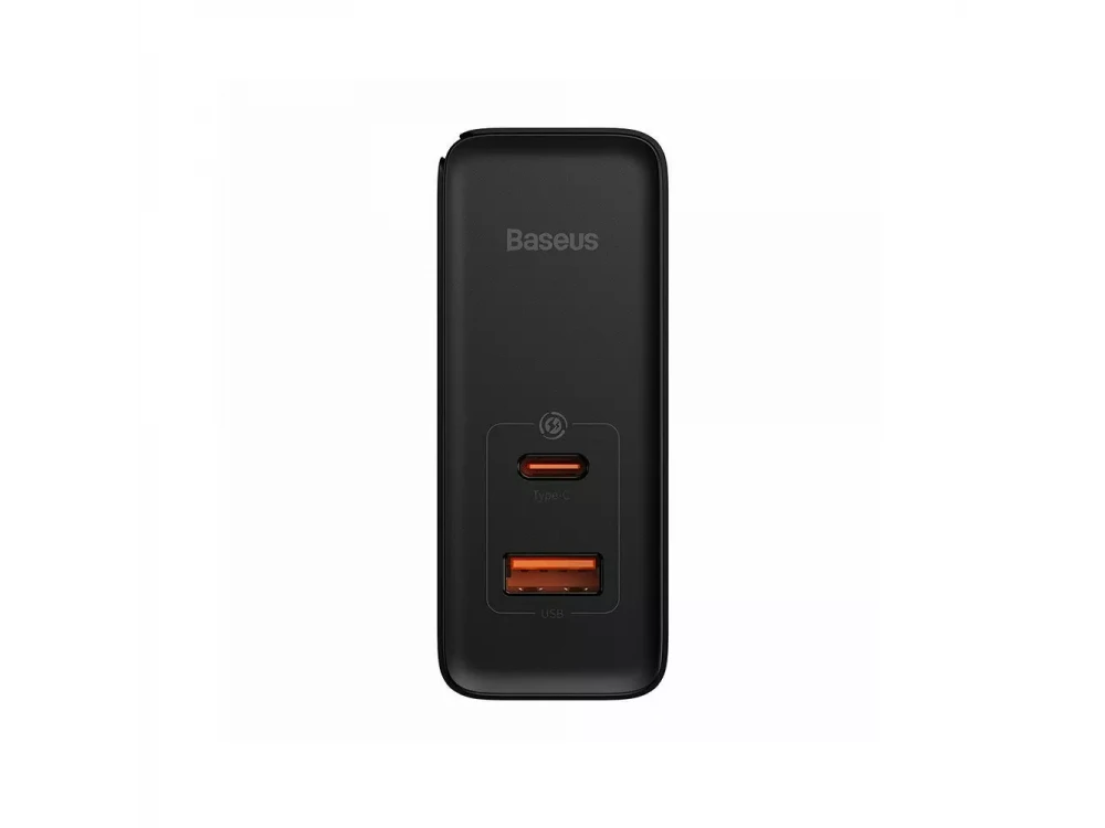 Baseus GaN5 Pro 100W Wall Charger, PD, QC4+ 1xUSB-A Port, 1xUSB-C & USB-C to USB-C Cable, Black
