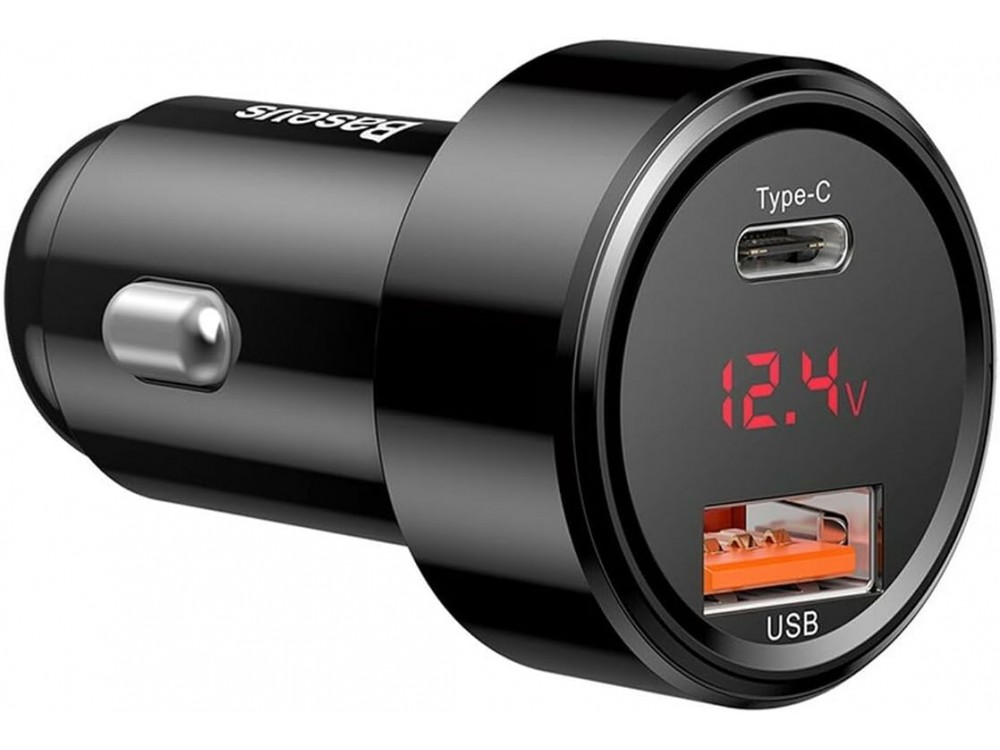 Baseus Magic Series 45W 2-Port USB-C Car Charger with PPS, Power Delivery & QC4.0, Black