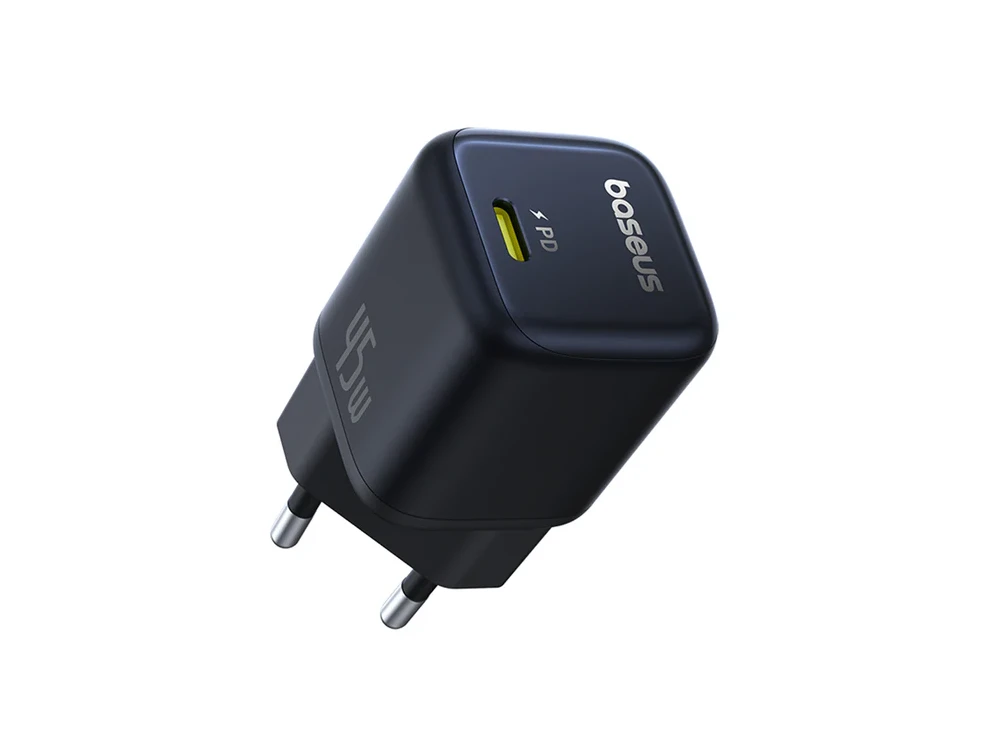 Baseus PicoGo GaN6 Pro Fast Charger, 45W Wall Charger with Power Delivery, Black