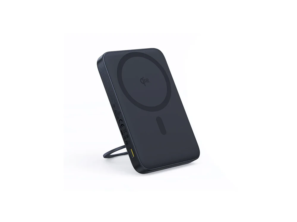 Baseus PicoGo Magnetic Power Bank 5,000mAh Qi2 Certified 15W MagSafe iPhone & Built-in USB-C Cable, Black