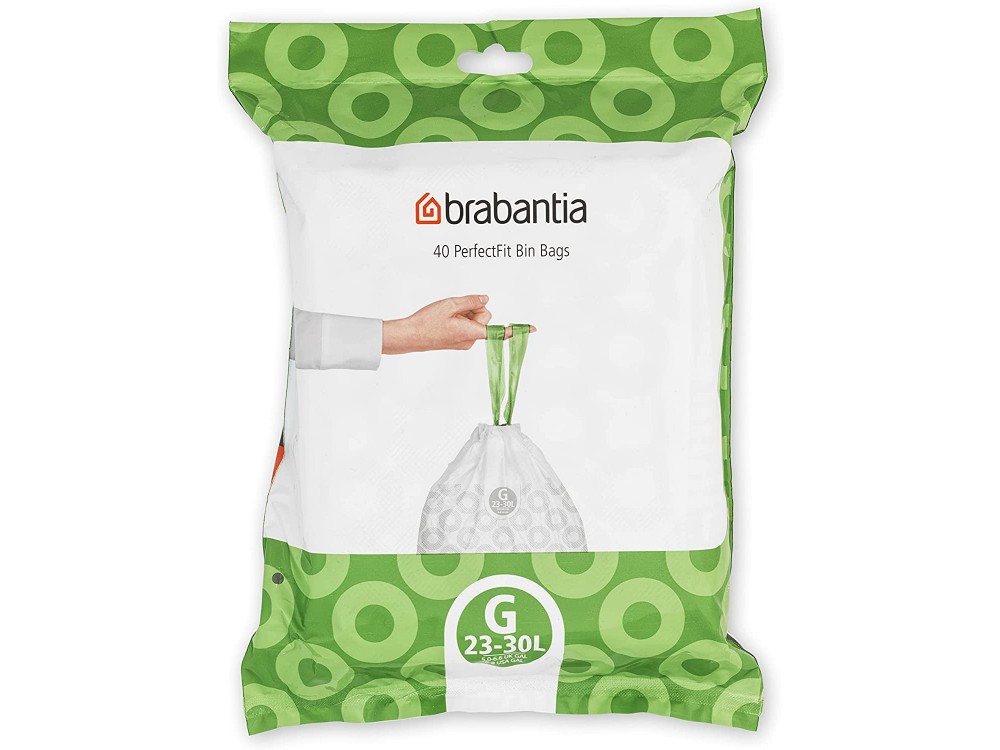 Brabantia PerfectFit Bags, Σακούλες Απορριμμάτων 23-30lt 75x42 (Μέγεθος G), 40τμχ