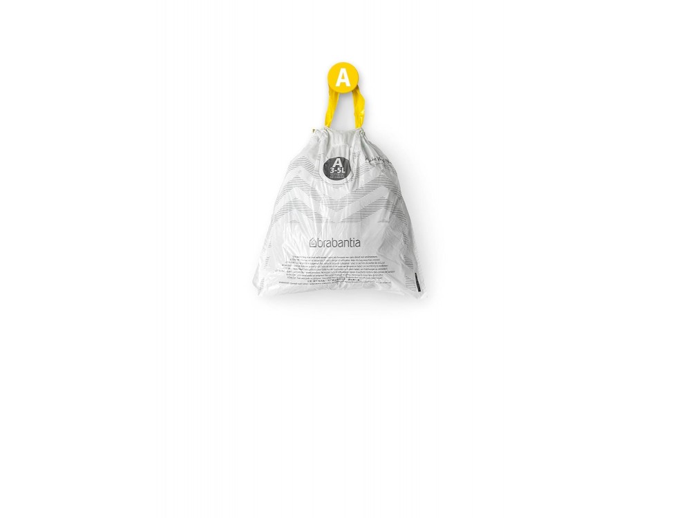 Brabantia PerfectFit Bags, Σακούλες Απορριμμάτων 3L (Μέγεθος A), 10 x 20τμχ