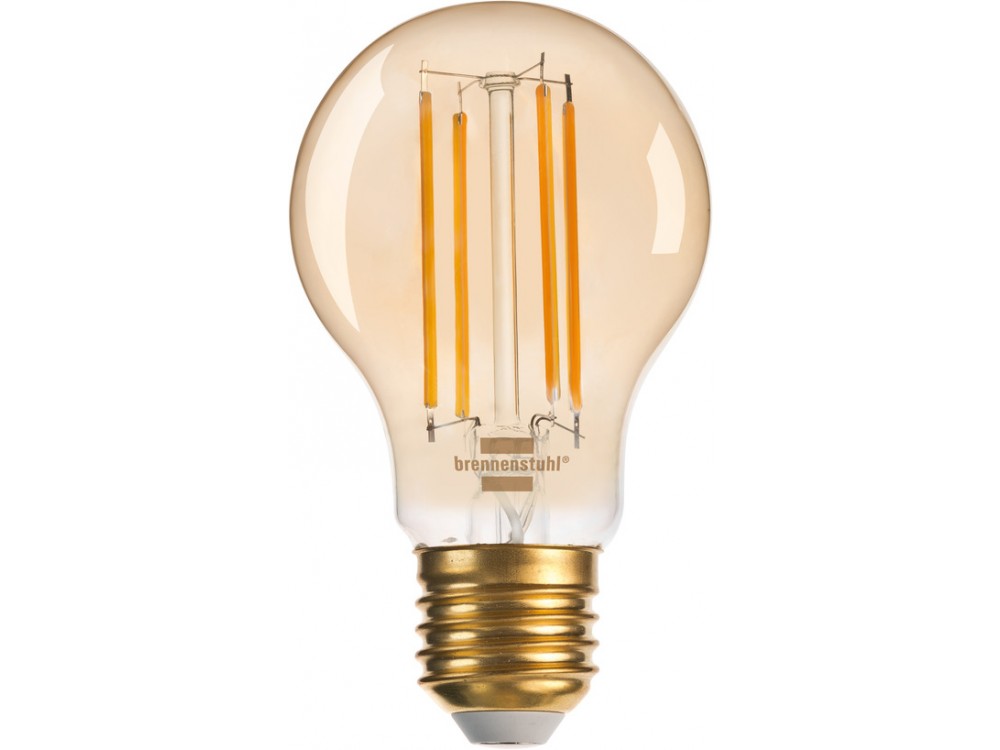 Brennenstuhl Connect Filament Smart Bulb, LED WiFi, Vintage Style, 470lm Dimmable, 2200K, E27 (No Hub)
