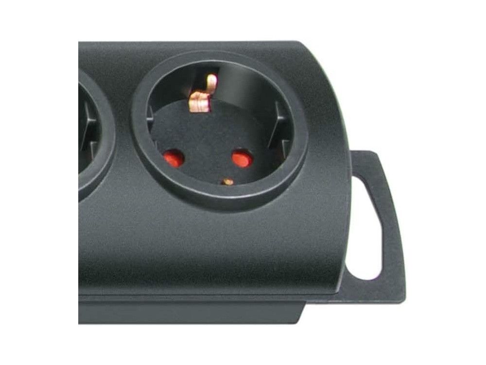 Brennenstuhl Primera 8-outlet Extension socket, Πολύπριζο με Διακόπτη, Πρίζες 90° & 2M Καλώδιο, Μαύρο